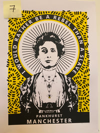 Image 1 of Y7 Hand embellished Pankhurst yellow A2