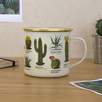 Image 3 of Cacti Print Enamel Tin Mug - Ecologie Collection