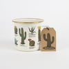 Cacti Print Enamel Tin Mug - Ecologie Collection