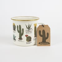 Image 2 of Cacti Print Enamel Tin Mug - Ecologie Collection