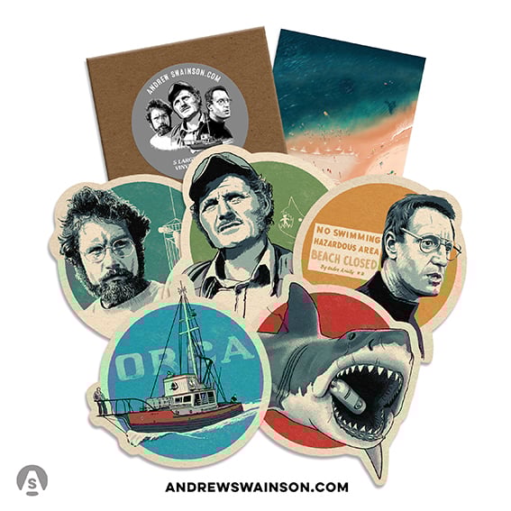 Image of JAWS - LARGE STICKER SET