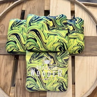 Image 1 of Psychedelic Wooders Cornhole Bag Series - Greens & Yellows