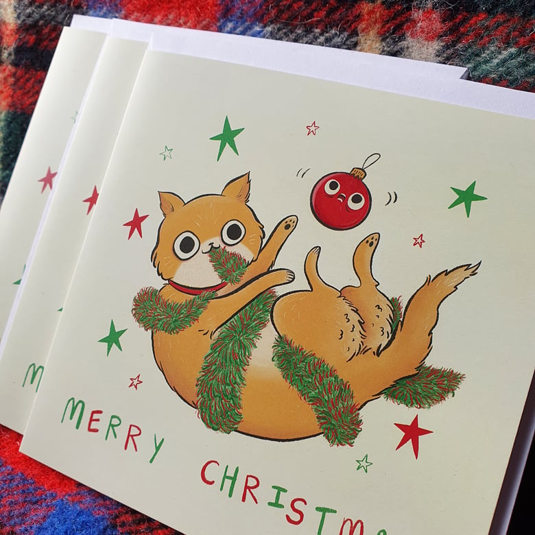 Image of Cat Christmas Card (x3)