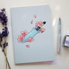 blade & cherry blossoms notebook