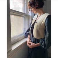 Image 2 of Autumn Vest in Cream & Steel/Small/Reg Length