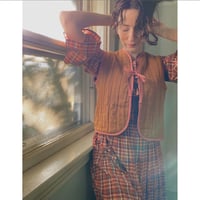 Image 2 of Autumn Vest in Quilted Toffee & Rose/Medium/Reg Length