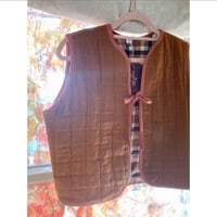 Image 3 of Autumn Vest in Quilted Toffee & Rose/Medium/Reg Length