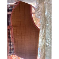 Image 4 of Autumn Vest in Quilted Toffee & Rose/Medium/Reg Length