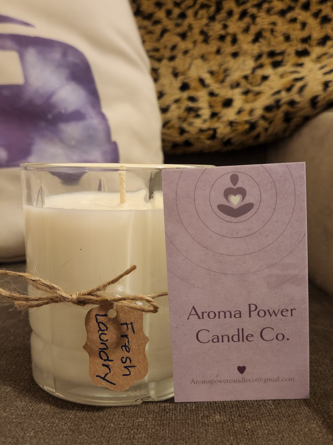 Image of Fresh Laundry Candle in Reusable Whiskey Rocks Glass