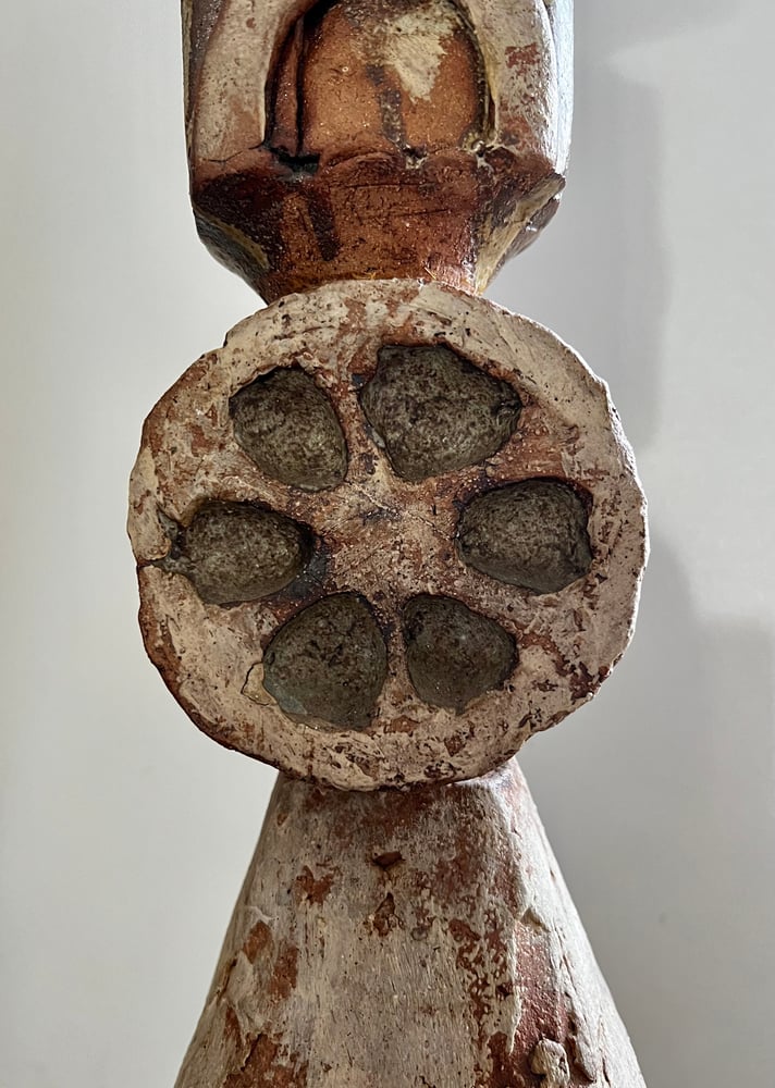 Image of Early Ceramic Totem Lamp by Bernard Rooke, 1960s