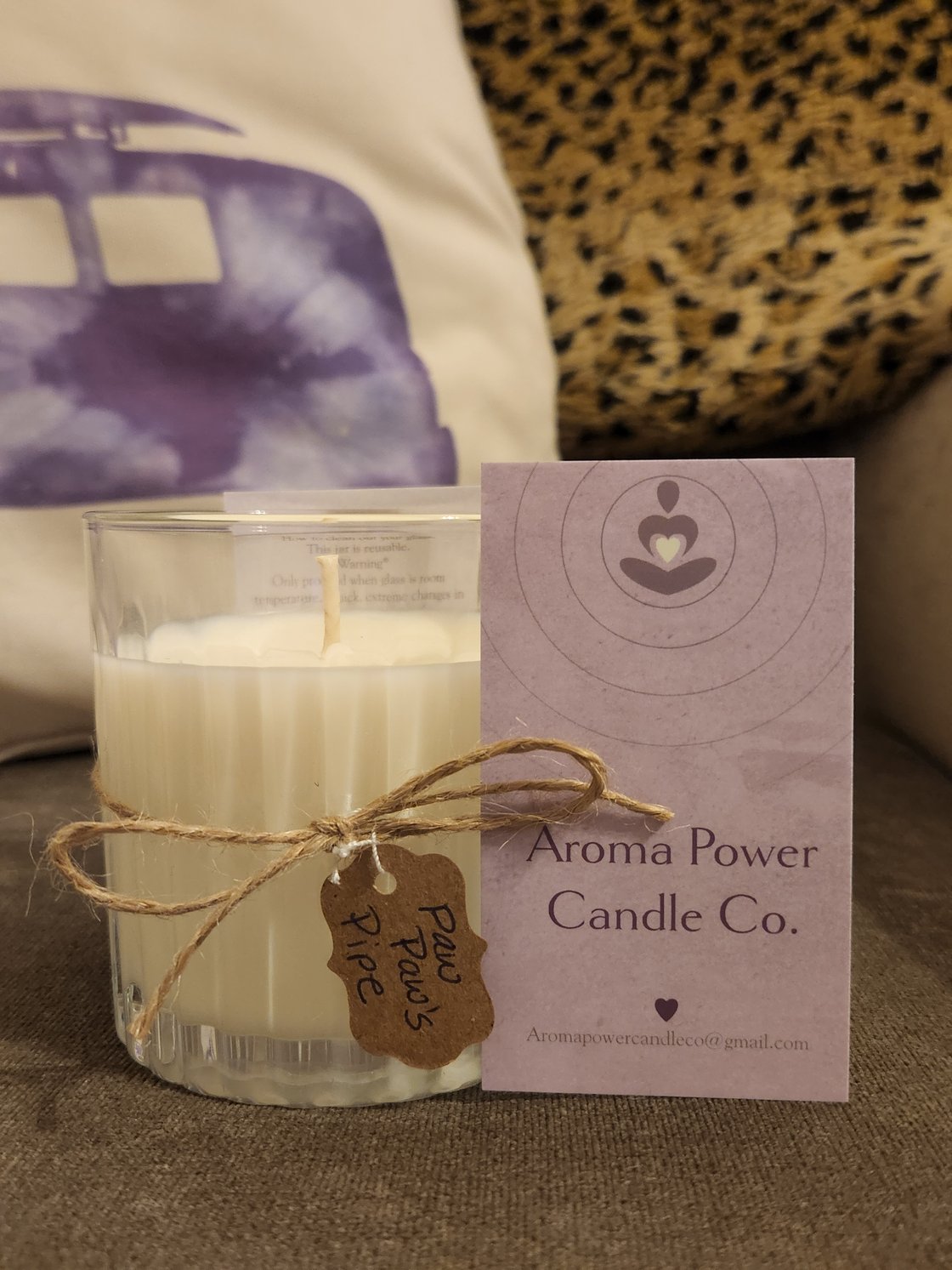 Image of Paw Paw's Pipe Candle in Reusable Whiskey Rocks Glass