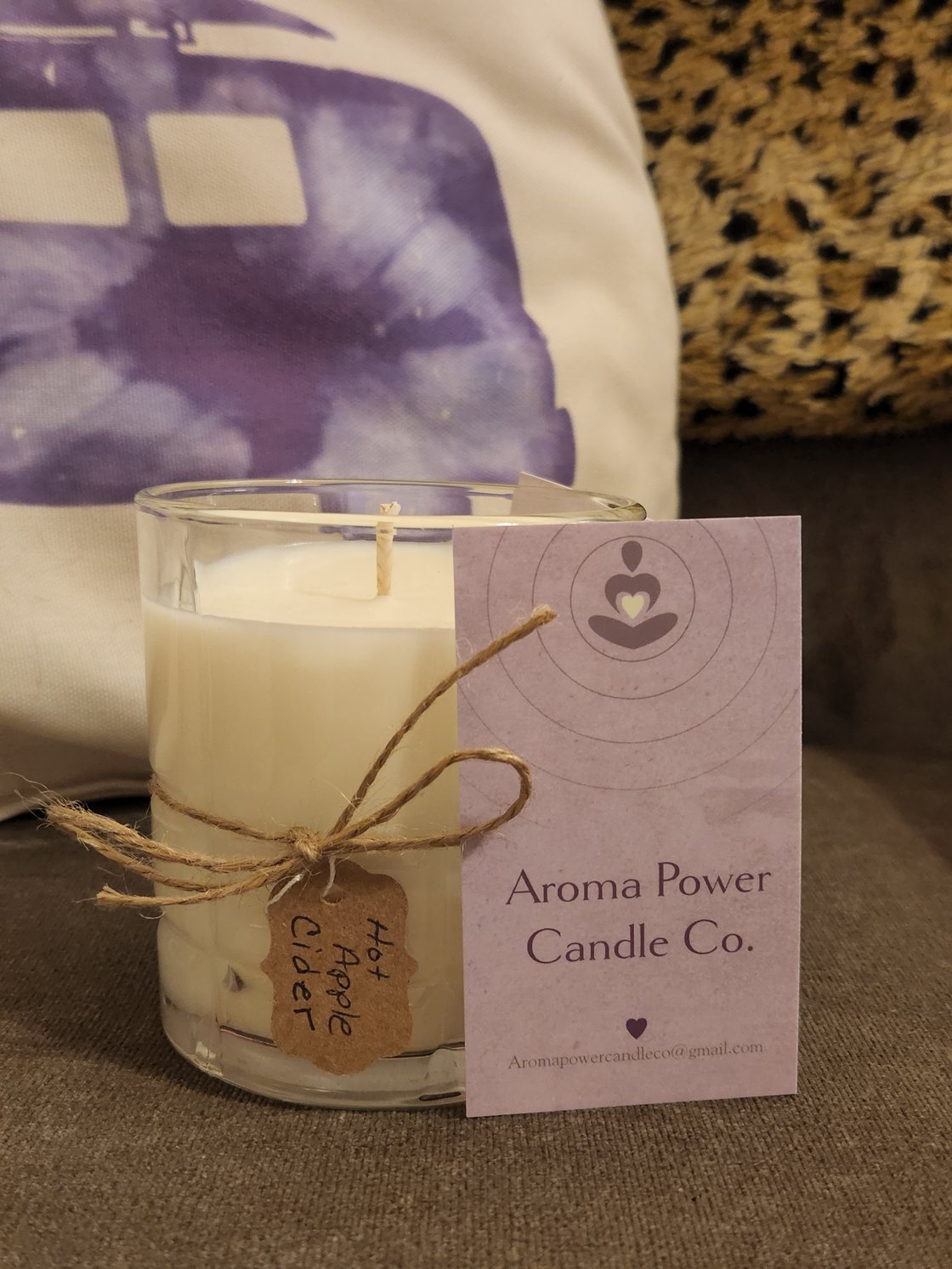 Image of Hot Apple Cider Candle in Reusable Whiskey Rocks Glass