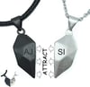 Zhia Matching Necklaces for Couples Best Friends, Magnetic Love Heart Jewelry