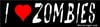 I Love Zombies Bumper Sticker