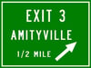 Amityville Exit 3 Sign