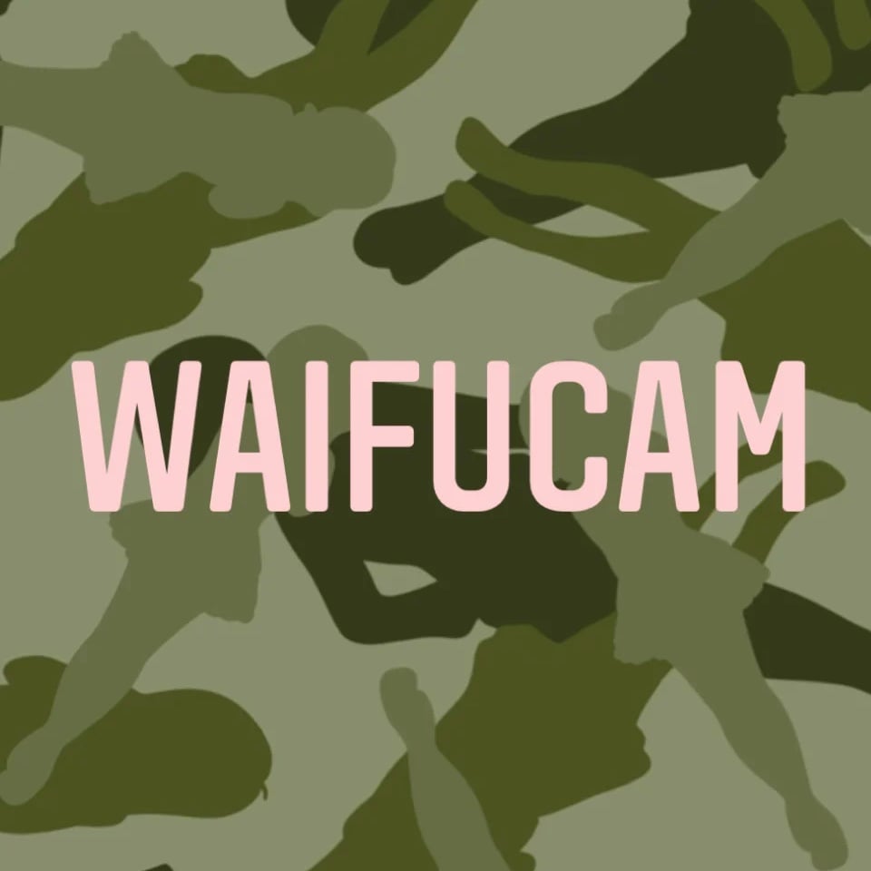 Image of waifucam rattlecan stencil • 5.5” x 11.5” three layer vinyl