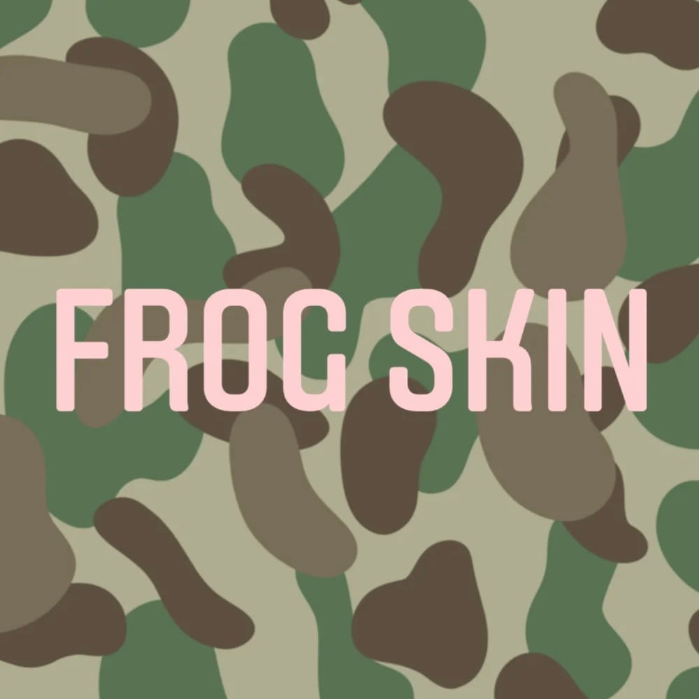 Image of frog skin rattlecan stencil • 5.5” x 11.5” three layer vinyl