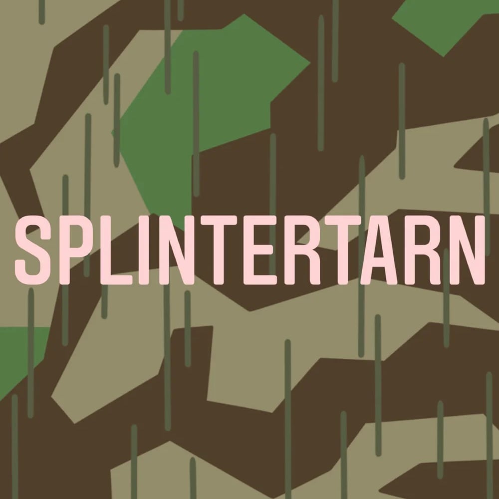 Image of splintertarn rattlecan stencil • 5.5” x 11.5” three layer vinyl