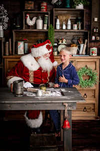 Image 2 of Vintage Kitchen Baking With Santa in Studio