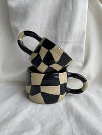 Image 1 of custom checkered mug