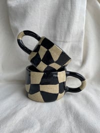 Image 1 of checkered mug
