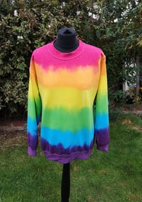 Image 1 of Rainbow sweater ~ stripes or spiral