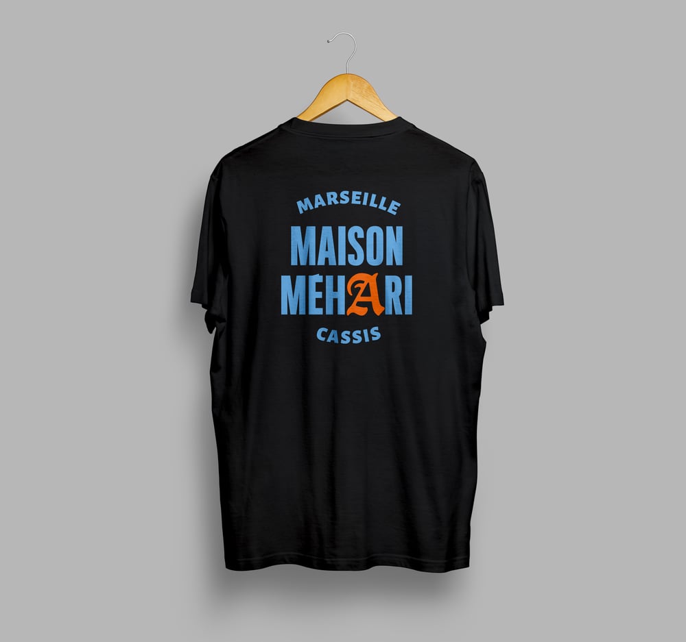 T-SHIRT MAISON MEHARI NOIR 100% ORGANIC COTTON