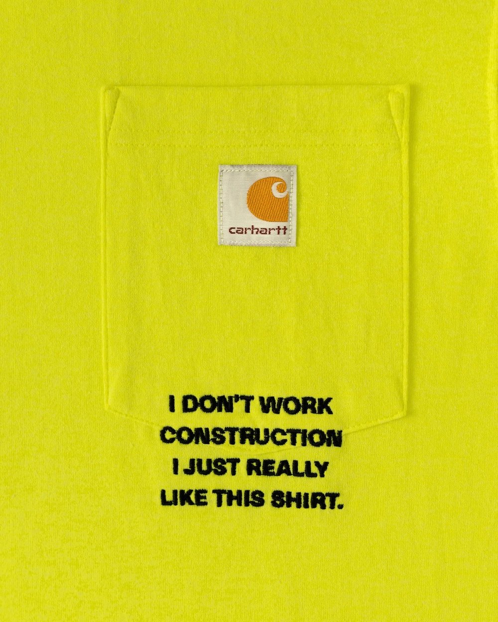 CARHARTT X OMA ‘I DONT WORK CONSTRUCTION’ BRIGHT LIME