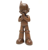 Image 1 of Astro Boy Greeting TOYQUBE Wooden Version