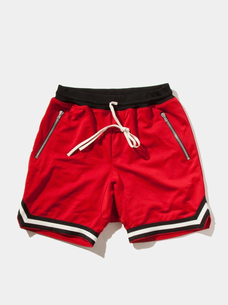 FEAR OF GOD MESH DROP CROTCH SHORTS FIFTH COLLECTION 'RED'
