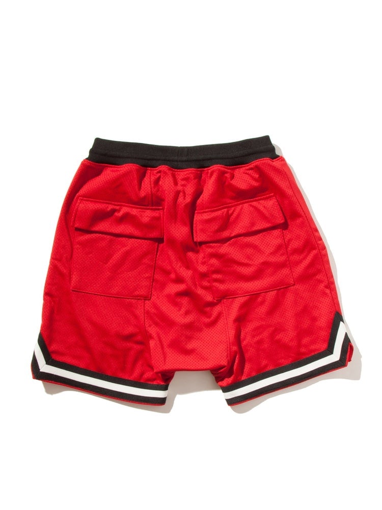 FEAR OF GOD MESH DROP CROTCH SHORTS FIFTH COLLECTION 'RED'