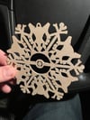 4.5” Wooden Snowflake Ornaments 