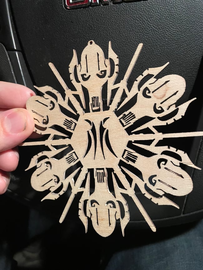 4.5” Wooden Snowflake Ornaments 