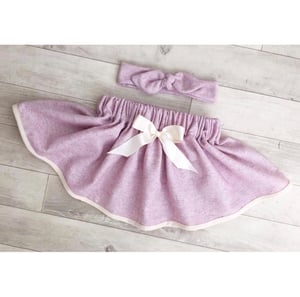 Image of Pink Herringbone Skirts & Bloomer Shorts