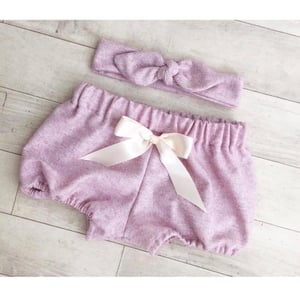 Image of Pink Herringbone Skirts & Bloomer Shorts