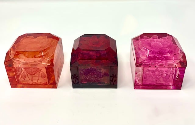 Image of  Mini Lucite Boxes (Rose Tones)