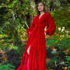 PRE-ORDER! Red (RED) Limited Edition Silk Velvet Beverly Dressing Gown