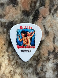 Kill The Kardasian's guitar pick with Bonded By Blood art!
