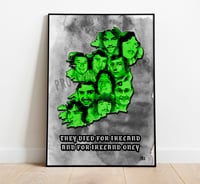 Image 1 of Hunger Striker Ireland Map Collage A3 Print. (Unframed)