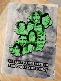 Image 2 of Hunger Striker Ireland Map Collage A3 Print. (Unframed)