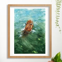 Image 1 of Tiger and Mouse Original Painting
