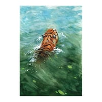 Image 2 of Tiger and Mouse Original Painting