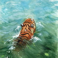 Image 3 of Tiger and Mouse Original Painting