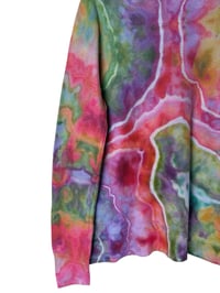 Image 8 of M Ladies Textured Sweater in Euphoria Geode Ice Dye