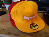 Image of SUPREME 2007 Yellow box logo fitted 7 1/2