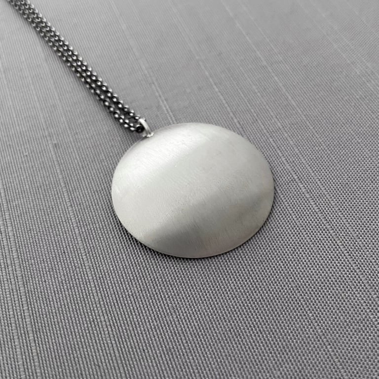 Sterling Silver Luna Moth Mandala Necklace Image 5