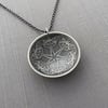 Sterling Silver Luna Moth Mandala Necklace