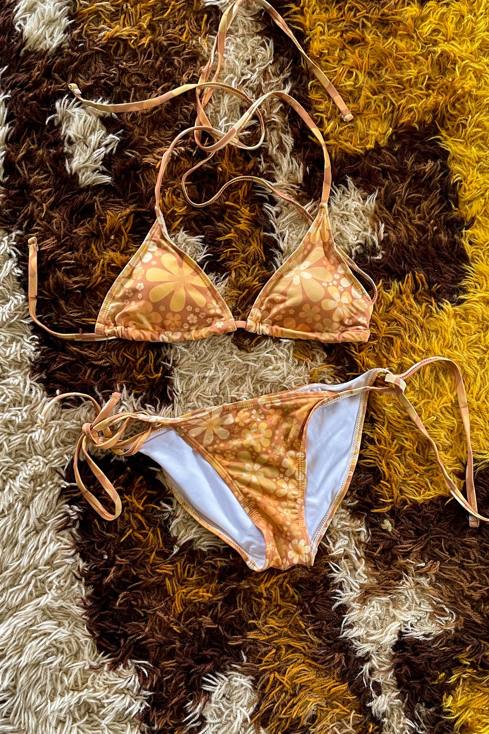 Itsy bitsy bikini in flower fields