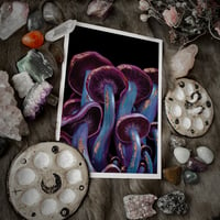 Image 1 of Pink Mushroom Forest Art Print