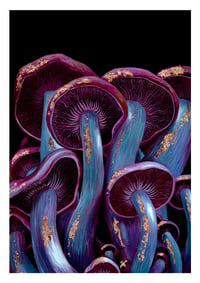 Image 2 of Pink Mushroom Forest Art Print